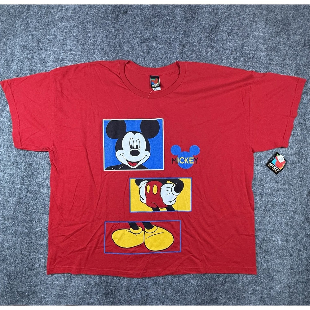 Vintage Mickey Unlimited Mickey Mouse Panel Graphic T Shirt 3X NWT Disney Red